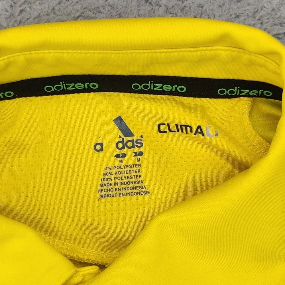 ADIDAS University of Michigan Wolverines Clima Lite Polo Shirt Mens M Yellow